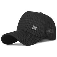 Gorra de béisbol de 5 paneles estilo chino con corona rígida, gorra de verano transpirable de malla tipo sándwich, gorra de protección solar ajustable para hombres y mujeres