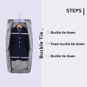 Free Sample Wholesale Promotional Mens Suit <b>Garment</b> Suit Cover <b>Bag</b> Non Woven Zippered <b>Garment</b> <b>Bag</b> With Label Pocket - Product Image 4