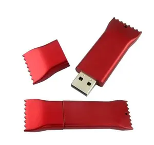 사탕 모양의 USB 플래시 드라이브 사용자 정의 PVC 실리콘 고무 만화 기타 칩 스타일 128MB 선물 512MB 1G 2G 4G 8G 옵션