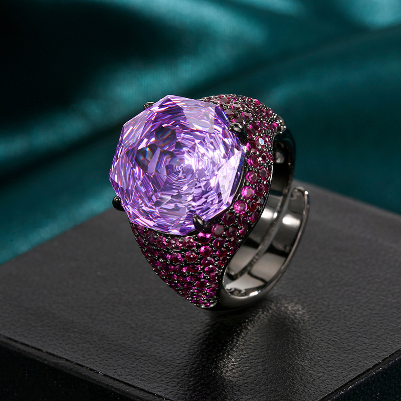 Bague Roland en or noir taille ouverte