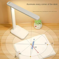 Lampe Led Rechargeable Usb Lampe de Bureau Pliante Couleur Unique Température 800mA Lampe de Table pour Salle de Lecture Étude