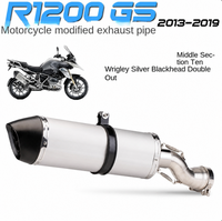 Pot d'échappement intermédiaire en fibre de carbone complète, silencieux à enfiler pour moto, amélioration des performances, tourisme, pour BMW R1200GS ADV