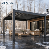Jiake 6063-T5 Aluminium-Pergola mit Motorisiertem Lamellendach für Skandinavische Hütten, Hinterhof, Garten, Terrasse und Außenbereich-Pavillon
