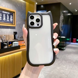 Coque de téléphone portable en acrylique simple et bon marché avec oreilles de <span class=keywords><strong>chat</strong></span> 3D, rainures pour oreilles de lapin, colle <span class=keywords><strong>à</strong></span> gouttes, protection DIY pour iPhone 15 Pro 14 Max - Product Image 5