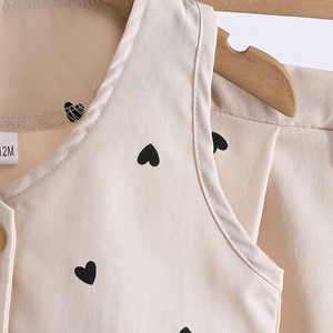 Abbigliamento per bambini modello cuore ragazza senza maniche gonna plissettata elegante fashiondue pezzi Set fabbrica all'ingrosso - Product Image 4