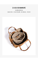 Sac fourre-tout de luxe en cuir véritable mat, style français, grande capacité, à deux anses, rétro, automne/hiver, pour le quotidien, sac à bandoulière 2026