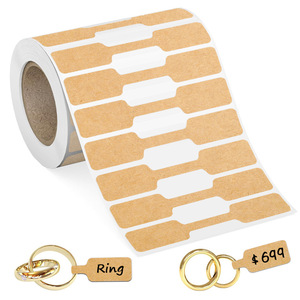 Etiquetas de Precio para Joyerí<span class=keywords><strong>a</strong></span> de Papel Kraft Impresas <span class=keywords><strong>a</strong></span> <span class=keywords><strong>Cuatro</strong></span> Colores Personalizadas para Anillos y Collares, Etiquetas Adhesivas Escritas <span class=keywords><strong>a</strong></span> Mano con Forma Especial - Product Image 2