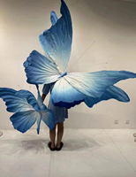 Nouvelle conception de fleur géante en papier personnalisée, énorme papillon pour la décoration de fond de mariage, décoration de vitrine, décoration murale