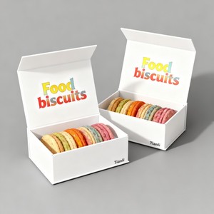 Hộp giấy gấp gọn màu trắng bán buôn đựng bánh quy bơ, bánh quy, hộp giấy cao cấp, chất liệu giấy kraft đạt chuẩn thực phẩm - Product Image 3