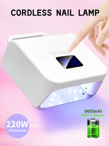 Lámpara UV LED Inalámbrica de 220W para Uñas, Secador de Gel con Diseño de Diamante, Amplio Espacio y Asa Portátil - Product Image 2