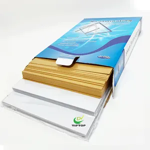 Tiptop inkjet pvc card A4 bianco dorato argento stampa foglio di pvc non laminato