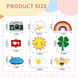 Huy hiệu tự làm độc đáo, chất liệu men mềm cứng, ghim cài áo, sản xuất tại Trung Quốc, đồ thủ công bằng kim loại, cắt khuôn tùy chỉnh, bán buôn ghim kim loại - Product Image 2