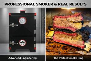 Ultra Fuel-Efficient Charcoal Smoker Oven with Airtight Seal, Energy Saving Vertical Wood Smoker for Professional Pitmasters - Product Image 2