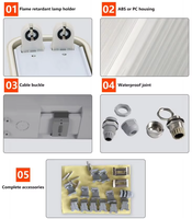 Étanche IP 65 Tri-preuve lumière lumière d'urgence Bal UL approuvé luminaire étanche à la vapeur
