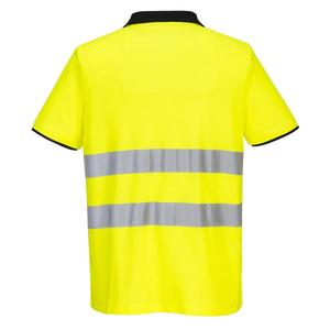 PORTWEST - PW212YBRXL PW2 Polo jaune/noir haute visibilité à manches courtes-EAN 5036108356171 HI-VIS WORKWEAR - Product Image 2