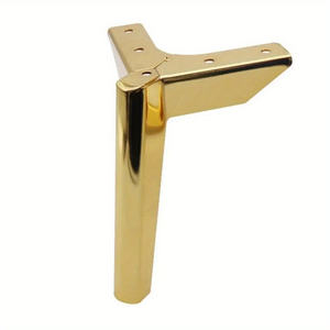 Patas de Muebles de Lujo en Cromo Dorado de 6 Pulgadas, Patas Metálicas Modernas para Mesitas de Noche, Bancos y Sofás [Originales] Empacadas para Envío - Product Image 1