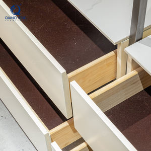 QIANCHENG italien intérieur moderne Ss acier meubles bibliothèque moderne étagères affichage grand livre étagère armoire - Product Image 5