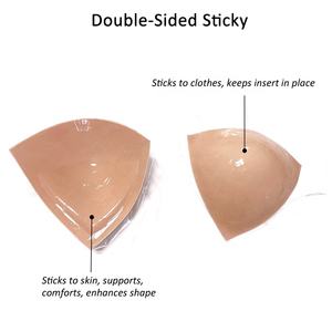Inserti reggiseno appiccicosi Oem Double face appiccicosi reggiseno triangolo sottile adesivo inserto reggiseno - Product Image 3
