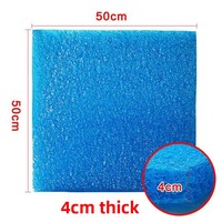 Éponge filtrante pour aquarium, coton de 4 cm d'épaisseur, support de filtration spécialisé, purification biochimique pour bassins de poissons, culture de biofilms