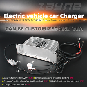 Встроенный автомобиль <span class=keywords><strong>96V</strong></span> 10A 84V 15A 72V 18A 60V 20A 48V 25A 36V 25A 24V 30A 12V 30A свинцово-кислотный LiFePO4 тройное литиевое зарядное устройство - Product Image 3