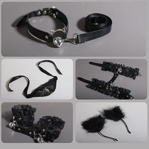 Juego de 5 Piezas de Esposas de Encaje Estilo Bondage con Campanas, Juguetes para Adultos - Product Image 3