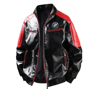 Giacca da Baseball di Tendenza da <span class=keywords><strong>Uomo</strong></span> di Marca Cross-Border in Pelle PU Ispessita con Ricami Giacca da Moto Volante per Coppia - Product Image 3