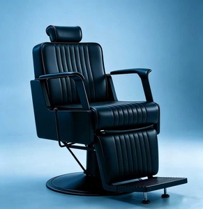 Fauteuil de Barbier Rétro pour Hommes, Exclusif Salon de Coiffure, Pliable, pour Teinture à Chaud, Coupe de Cheveux et Rasage - Product Image 3