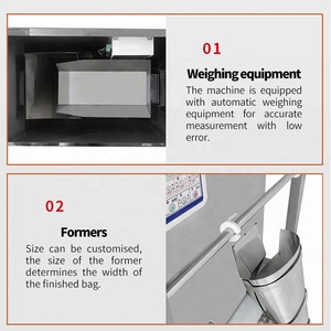 Machine de remplissage et d'emballage quantitative BF-200 pour sachets en film plastique à scellage arrière, pour bonbons, café, cacahuètes, matcha, herbes, snacks et poudres - Product Image 3
