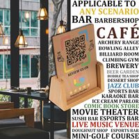 Support d'affichage en bois personnalisé en gros avec puce NFC et code QR pour faciliter les avis clients et dynamiser les petites entreprises sans application
