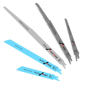 Vente en gros de lames de <span class=keywords><strong>scie</strong></span> <span class=keywords><strong>sabre</strong></span> en acier à haute teneur en carbone 5 pièces <span class=keywords><strong>accessoires</strong></span> de <span class=keywords><strong>scie</strong></span> <span class=keywords><strong>sabre</strong></span> alternative bi-métal grand arbre industriel OEM - Product Image 1