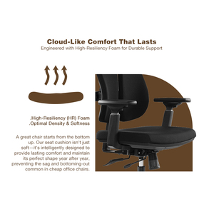 Silla Ejecutiva Ergonómica Moderna Ajustable de Tela, Asiento Cómodo para Oficina, Hogar, Hotel, Venta al Por Mayor - Product Image 6