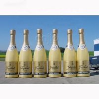 Bouteille d'eau gonflable publicitaire bouteille de vin en PVC transparente à vendre promotion même des costumes