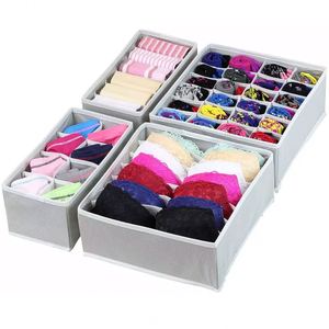 Bra Socks Underwear Drawer Organizer Clothes Socks Divider Fabric Foldable Wardrobe Cabinet Closet <b>Storage</b> <b>Box</b> Drawer Organizer - Product Image 2