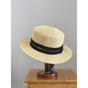 Women's <b>Straw</b> <b>Hat</b> Flat Top Sun Protection Beach Khaki Black Gray Beige Breathable Windproof Sunshade Casual Daywear - Product Image 4