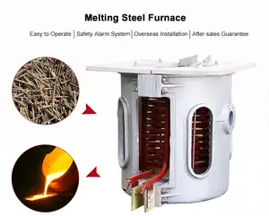 Metaalsmeltgieterij 200Kg-5 Ton Staal Ijzer Metaalsmeltoven Inductie Smelten Elektrische Industriële Oven