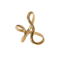 YW à la mode Offre Spéciale Alien Line Design bijoux en or anneaux en acier inoxydable pour les femmes