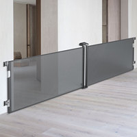Barrière de sécurité rétractable double en maille pour bébé et chien, pour porte intérieure, escalier, protection durable, design multifonctionnel