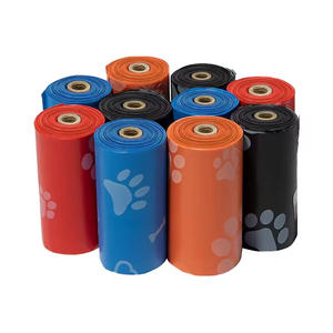 100% phân hủy sinh học nhựa du lịch ngoài trời thân thiện với môi CuộN Doggie poop túi với in Paws cho pet xử lý chất thải - Product Image 1