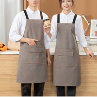 Tablier de cuisine personnalisé avec logo brodé, tablier de chef en toile de denim avec poches