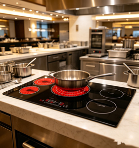 Table <span class=keywords><strong>de</strong></span> <span class=keywords><strong>cuisson</strong></span> encastrable à induction mixte 9200W <span class=keywords><strong>5</strong></span> brûleurs, <span class=keywords><strong>vitrocéramique</strong></span> haute luminosité pour usage domestique, VR et commercial - Product Image 5