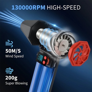 Hot Sell 130000PM Air Blower Turbo Jet Fan Electric Power Display Handheld Mini Dust Cleaner High Speed <b>Duster</b> Gun Cleaning Tool - Product Image 4