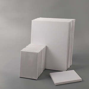 White Cotton Stretched Canvas with Fabric <b>Frame</b> for Artists Studio Use Round Shape Custom Size UV Printed - Product Image 2