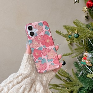 Funda de teléfono móvil de TPU con purpurina de doble capa para Apple para iPhone 16 <span class=keywords><strong>15</strong></span> Pro Max 13/14 Plus Spring Pink Flower Ins Style Phone Grip - Product Image 6