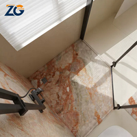 Base de douche en pierre frittée ultra-compacte sur mesure pour villa, projet ZGSTONE