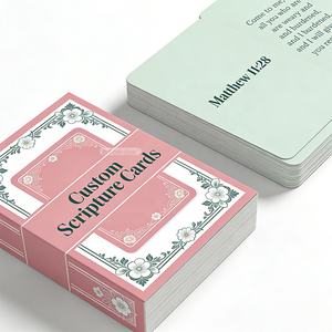 การพิมพ์การ์ดคำยืนยันจากพระคัมภีร์รายวัน ที่เป็นมิตรต่อสิ่งแวดล้อม ทนทาน ใช้ได้ทุกวัน  กระดาษพิมพ์คำอธิษฐานและข้อความสร้างแรงบันดาลใจสำหรับชาวคริสต์ - Product Image 2