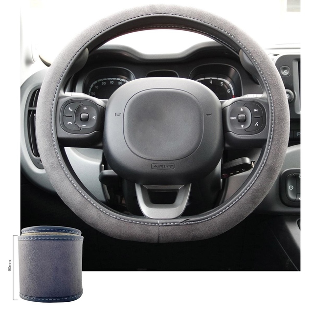 Simoni Racing Black Microfiber Steering Wheel Cover CVT/56M