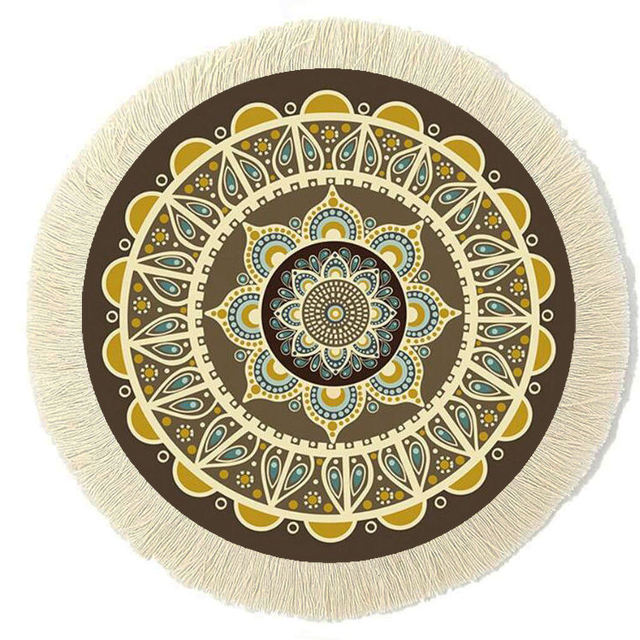 Bohemian Vintage Style Persian Mat, Tassel Mat, Middle Eastern Carpet-Style Mouse Pad, Wholesale Hot Seller