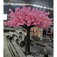 Arbre artificiel en fleurs de cerisier en forme de parapluie de 250 cm, en fibre de verre, écologique, toucher naturel, réaliste, durable, résistant à l'eau