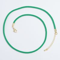 Cordon tressé en nylon coloré à âme solide de 3 mm HP0244 avec fermoir anneau en or 18 carats pour la fabrication de bijoux DIY