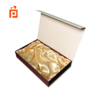Boîte d'emballage magnétique de luxe pour extension de cheveux de perruque avec logo personnalisé boîte d'emballage cadeau en papier de cheveux vierges tresse dorée fantaisie avec satin